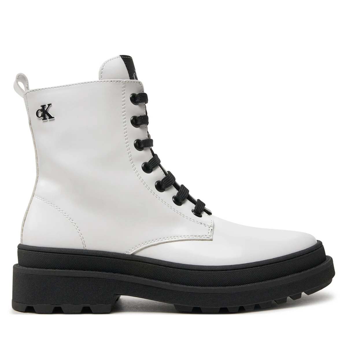 Pohodni čevlji Calvin Klein Jeans Lace-Up Bootie V4A5-81031-1453 S Bela · záber 2