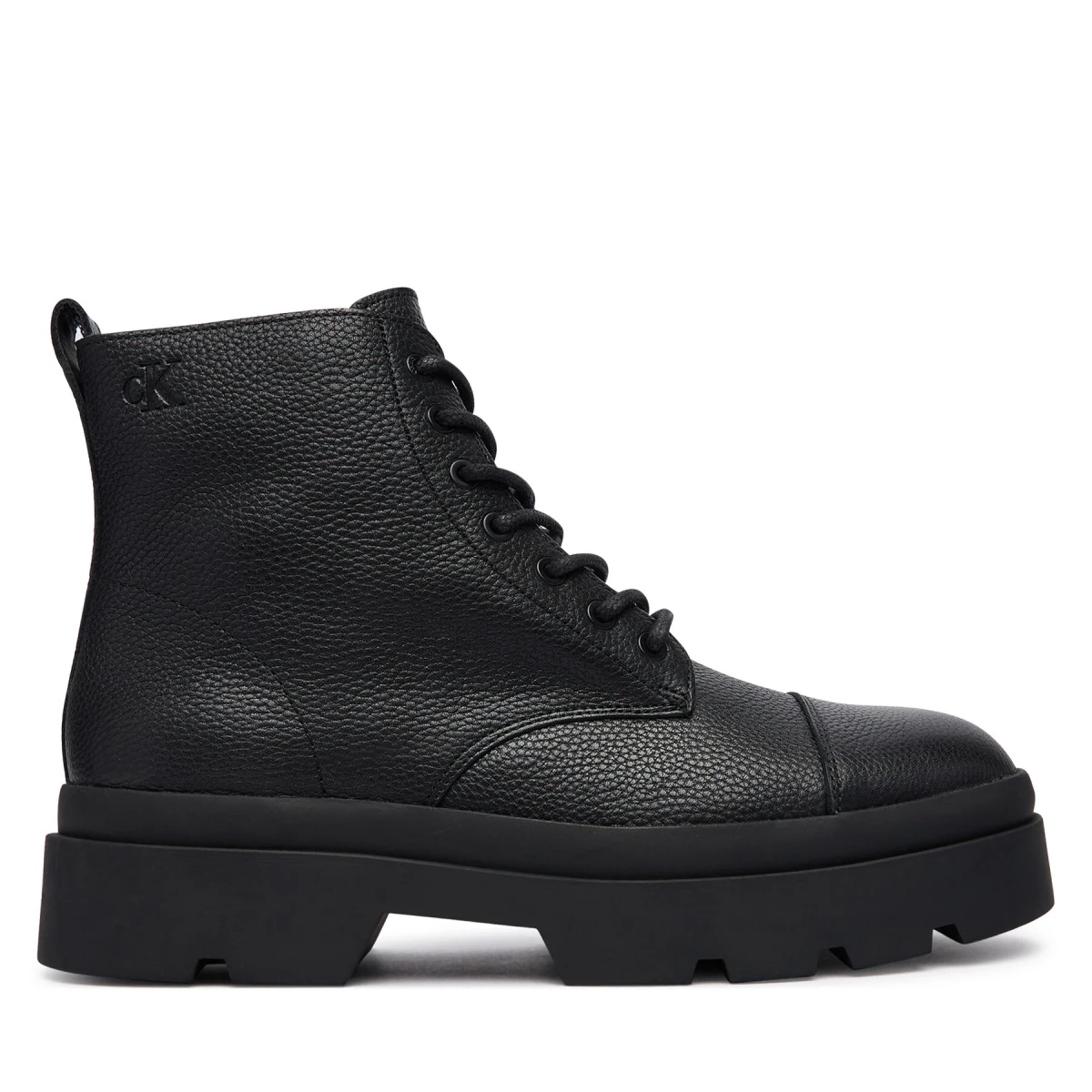 Pohodni čevlji Calvin Klein Lugged Mid Lace Up Tc Tu Lth HM0HM02267 Črna - Velikost: 44 | Barva: čierna | Starostna skupina: Odrasli | Spol: Moški · záber 2