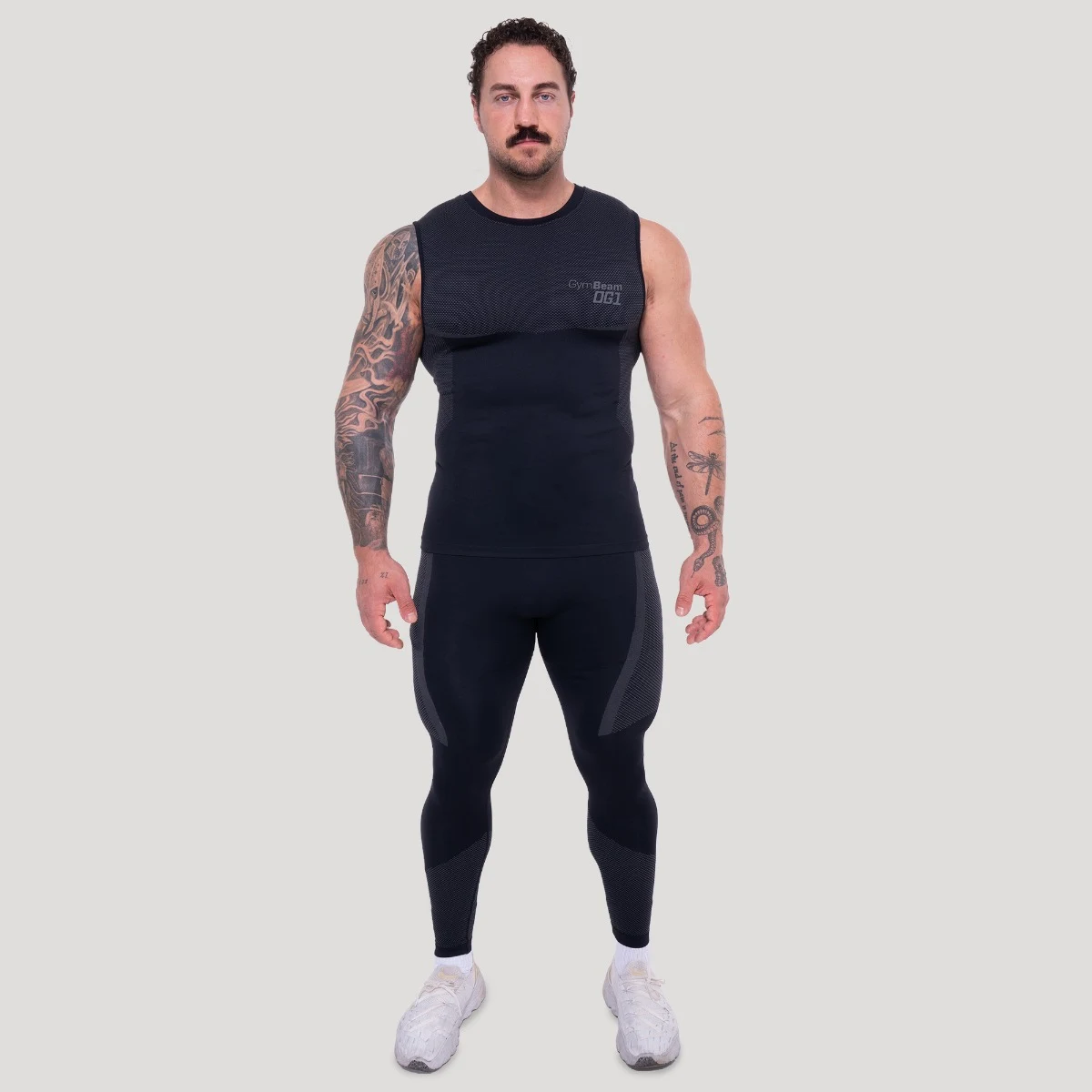 GymBeam OG1brezšivni top brez rokavov Black/Grey - Barva: čierna | Starostna skupina: Odrasli | Teža: 0,2305 g | Pakiranje: 90 · záber 6