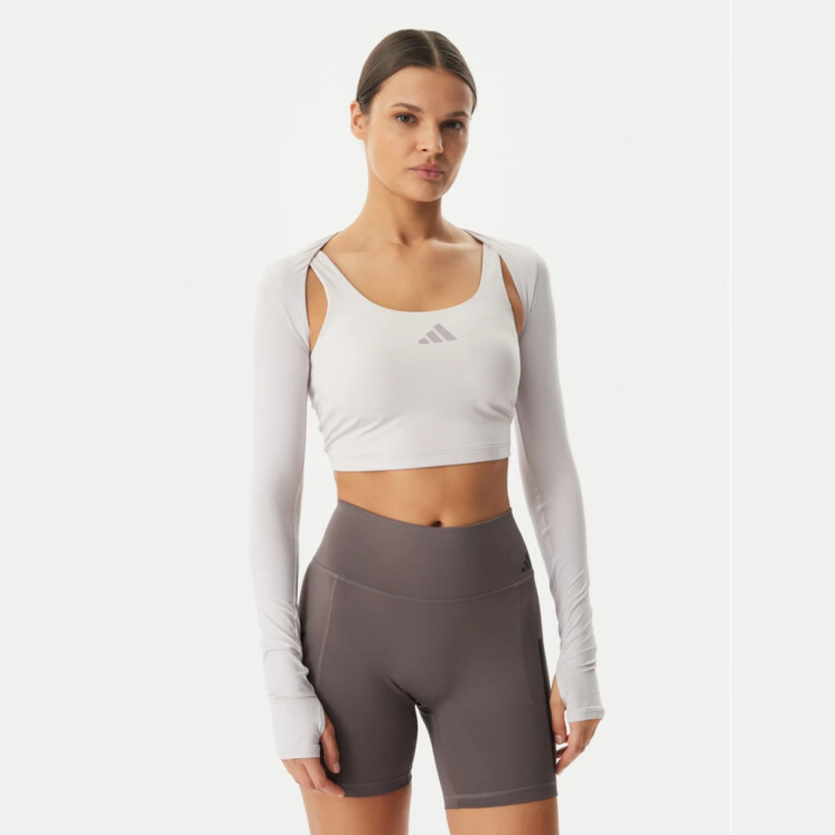 adidas Športna majica Power Essentials Workout Contour KD2217 Vijolična Slim Fit - Velikost: L | Barva: fialová | Starostna skupina: Odrasli | Spol: Ženske · záber 2