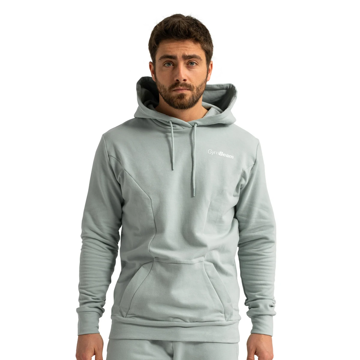 GymBeam Pulover s kapuco Limitless Eucalypt - Velikost: XXL | Barva: zelená | Starostna skupina: Odrasli | Teža: 0,75 g | Pakiranje: 26 · záber 6