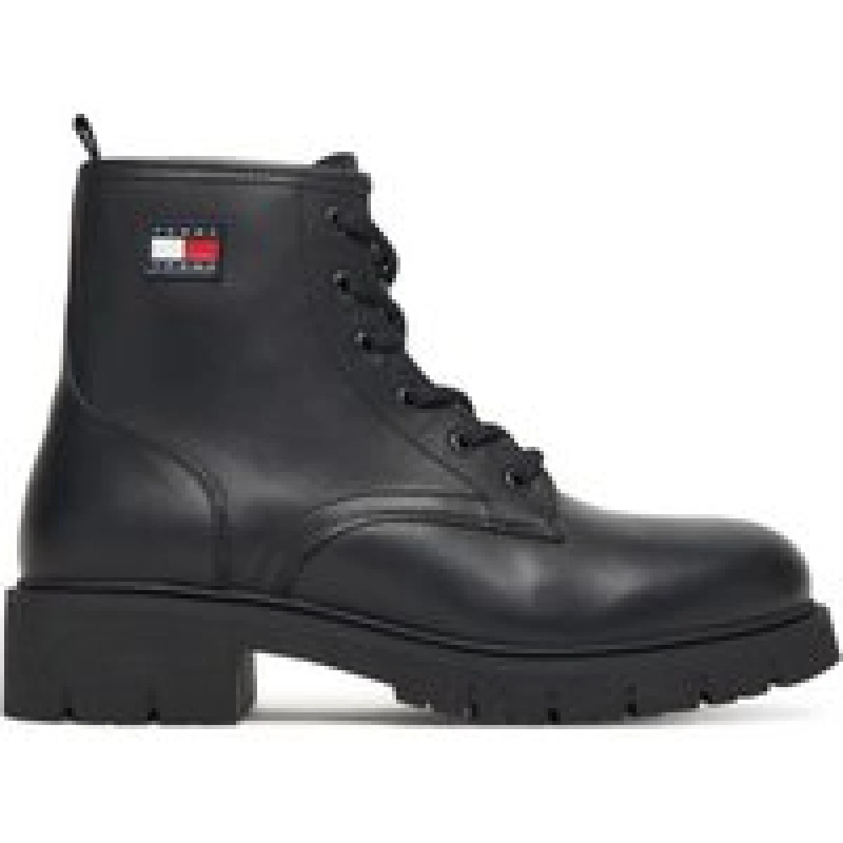 Pohodni čevlji Tommy Jeans Tjw Lace Up Leather Boot EN0EN02824 Črna · záber 1