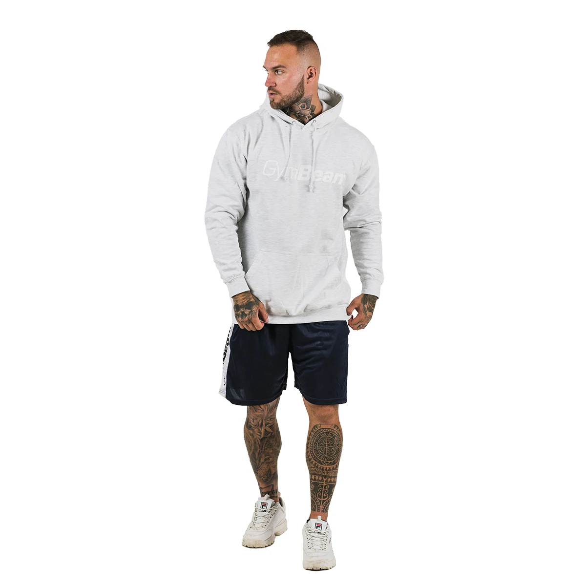 GymBeam Moški pulover s kapuco PRO Grey - Barva: sivá | Starostna skupina: Odrasli | Teža: 0,6 g | Pakiranje: 24 · záber 6