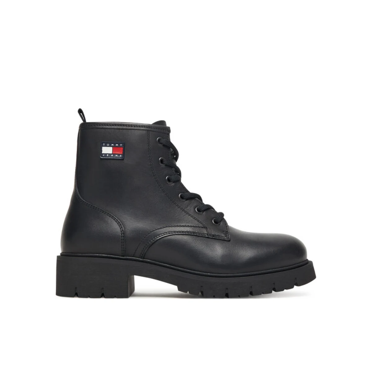Tommy Jeans Pohodni čevlji Tjw Lace Up Leather Boot EN0EN02824 Črna - Velikost: 36 | Barva: čierna | Starostna skupina: Odrasli | Spol: Ženske · záber 2