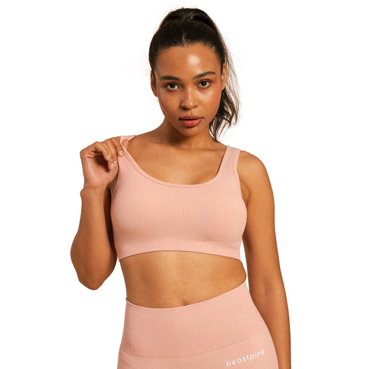 BeastPink Športni bralette modrček Hyper Pink - Velikost: XL | Barva: ružová | Starostna skupina: Odrasli · záber 6