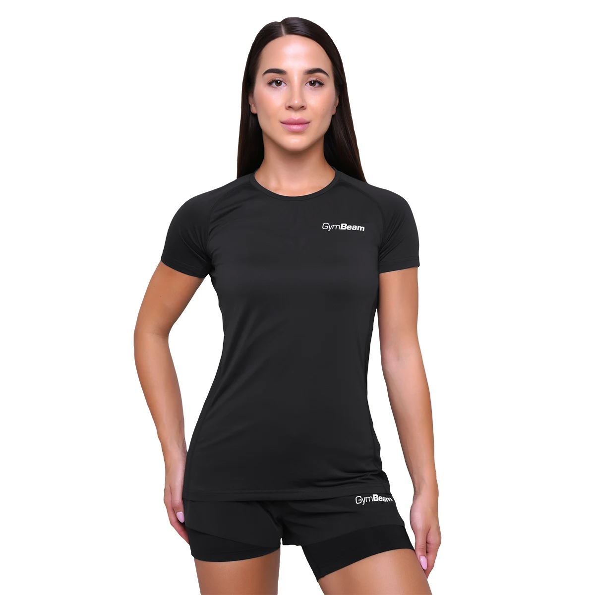 GymBeam Ženska tekaška majica Pulse T-Shirt Black - Velikost: XS | Barva: čierna | Starostna skupina: Odrasli | Teža: 0,07 g | Pakiranje: 100 · záber 6