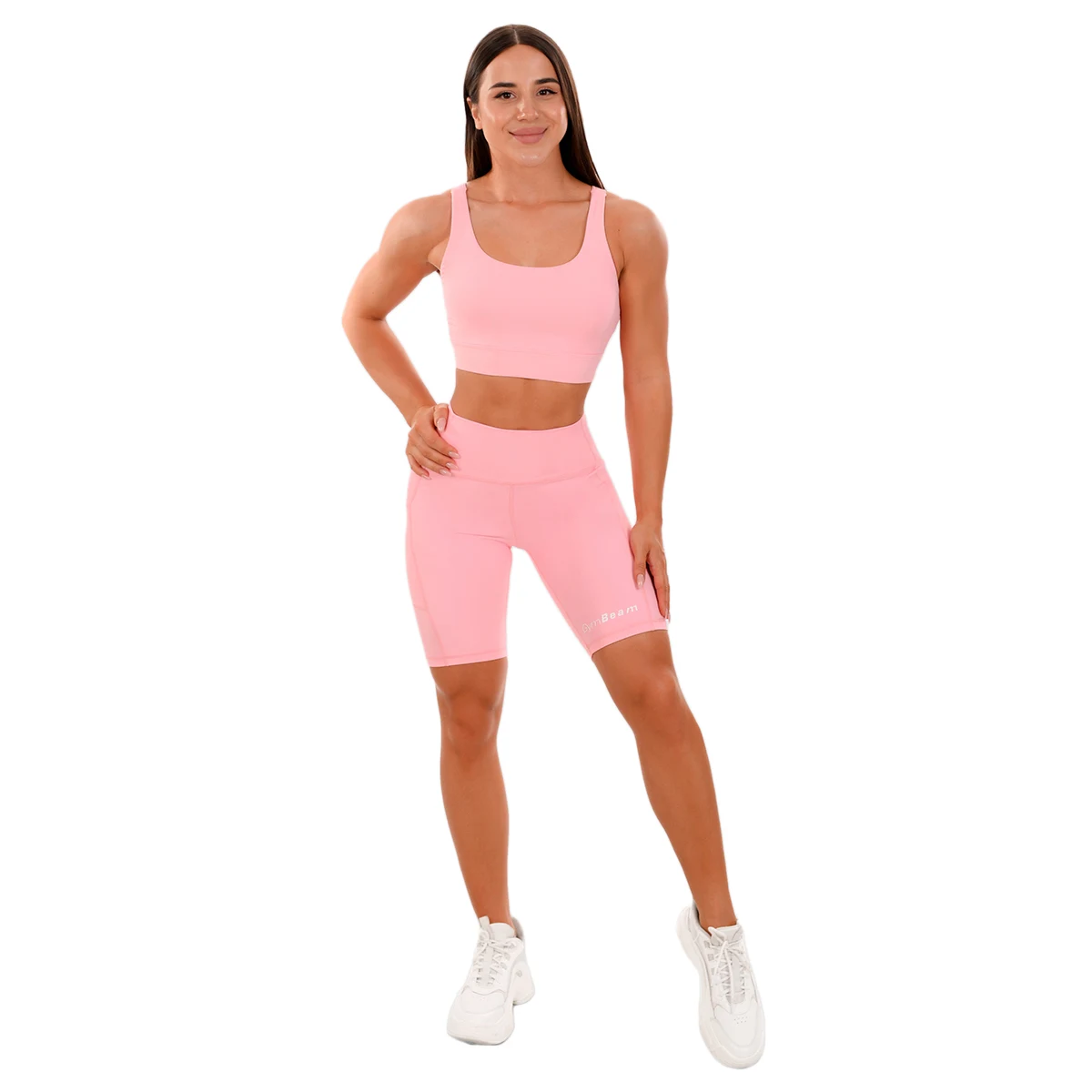 GymBeam Ženske kratke hlače Biker Pink - Velikost: XS | Barva: ružová | Starostna skupina: Odrasli · záber 6