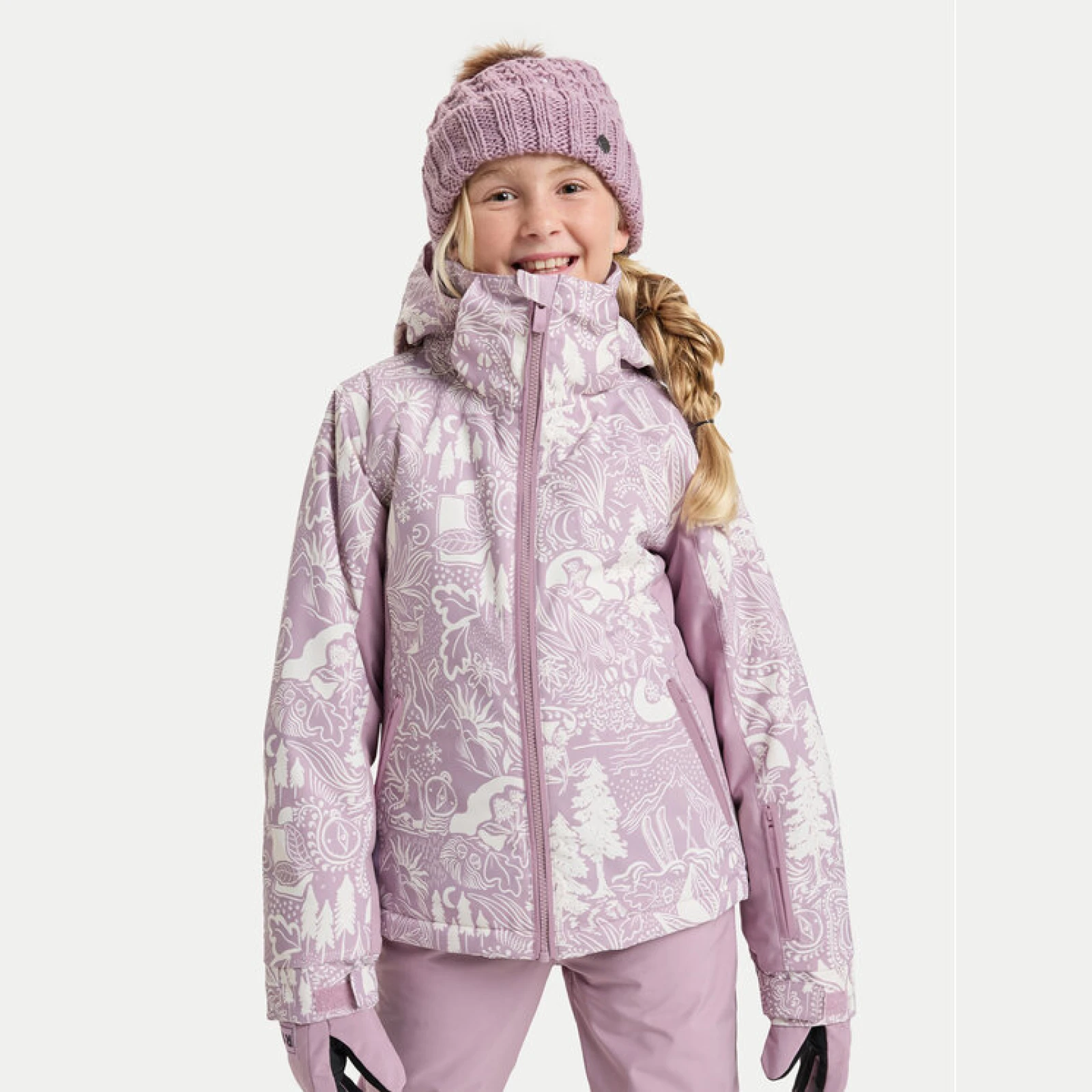 Roxy Jakna za snowboard Free Jet ERGTJ03198 Roza Slim Fit · záber 5