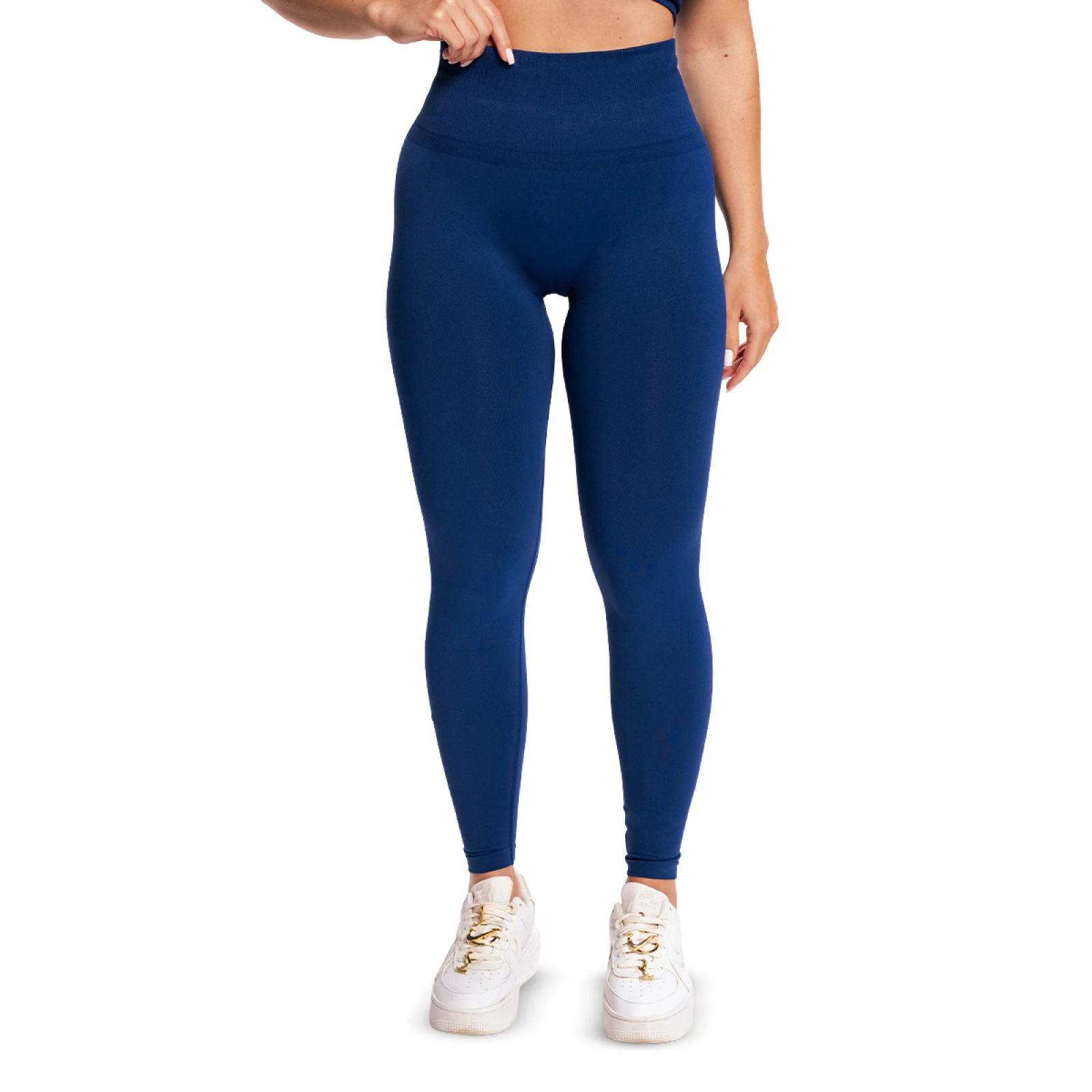 GymBeam Ženske brezšivne pajkice Sculpt Navy - Barva: modrá | Starostna skupina: Odrasli | Teža: 0,229 g | Pakiranje: 70 · záber 6