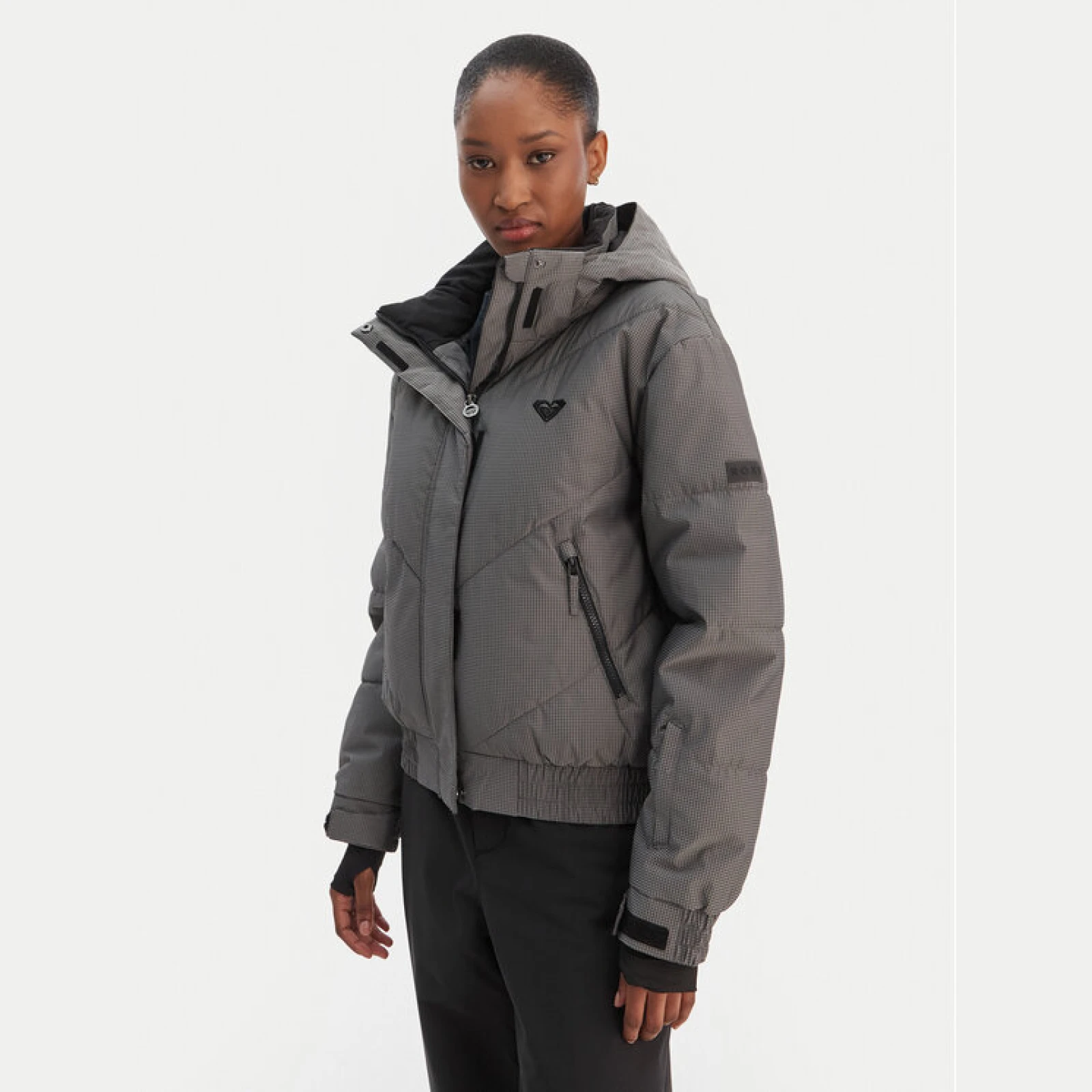 Roxy Smučarska jakna Snow Shimmer JK ERJTJ03544 Črna Regular Fit · záber 5