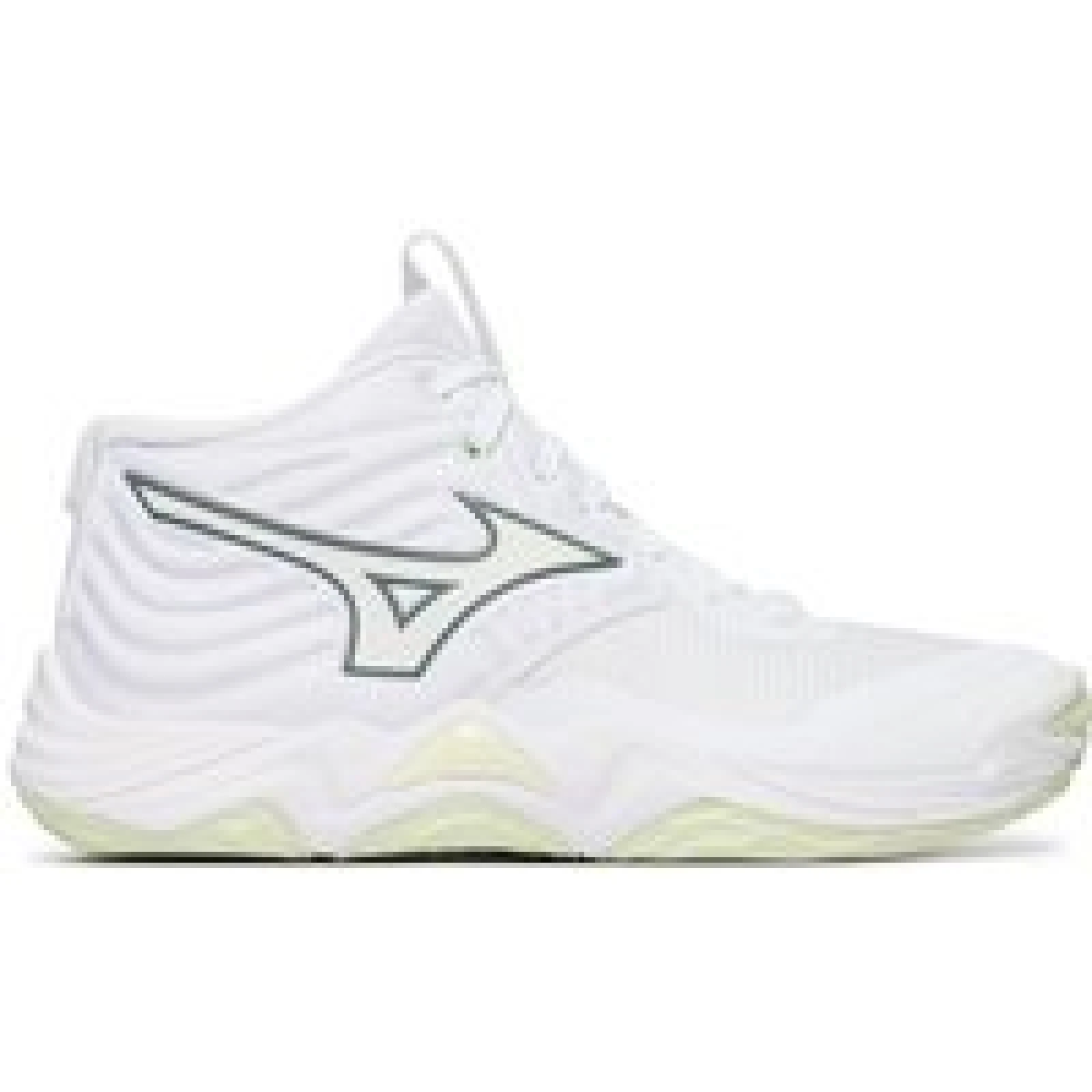 Mizuno Čevlji za športe v zaprtih prostorih Wave Momentum Elite Mid V1GC2517 Bela · záber 1