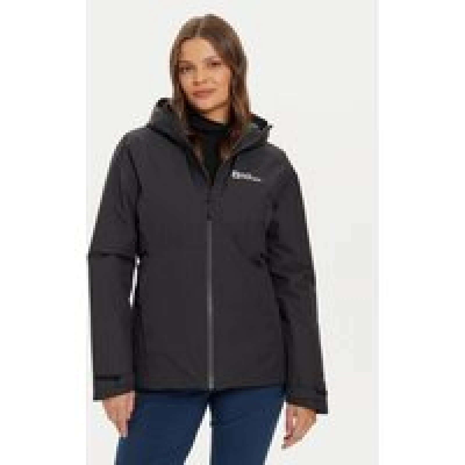 Jack Wolfskin Dežna jakna Wisper Ins A61893 Vijolična Regular Fit - Velikost: M | Barva: čierna | Starostna skupina: Odrasli | Spol: Ženske · záber 1