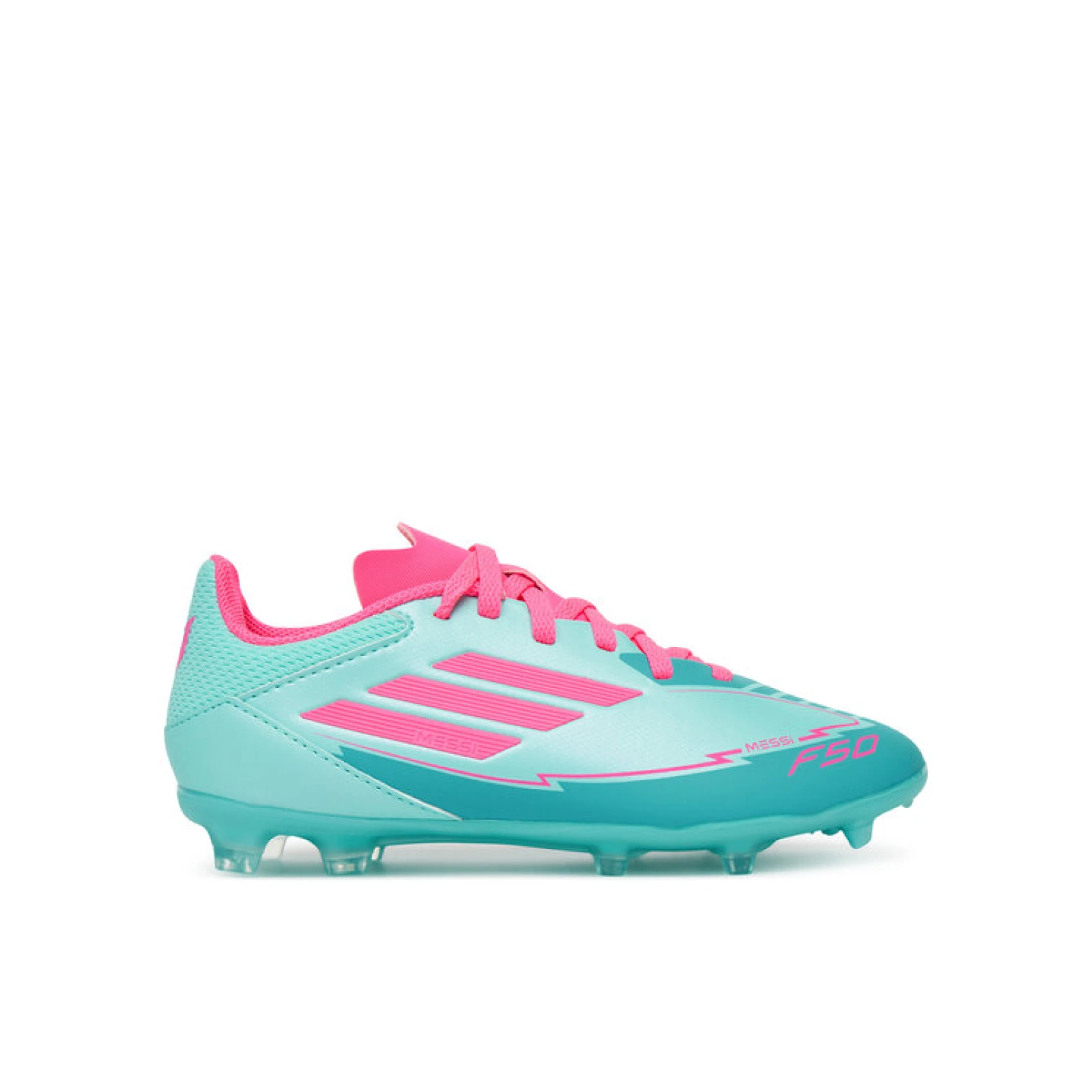 adidas Čevlji za nagomet F50 League Messi Firm/Multi-Ground IH0931 Turkizna · záber 2