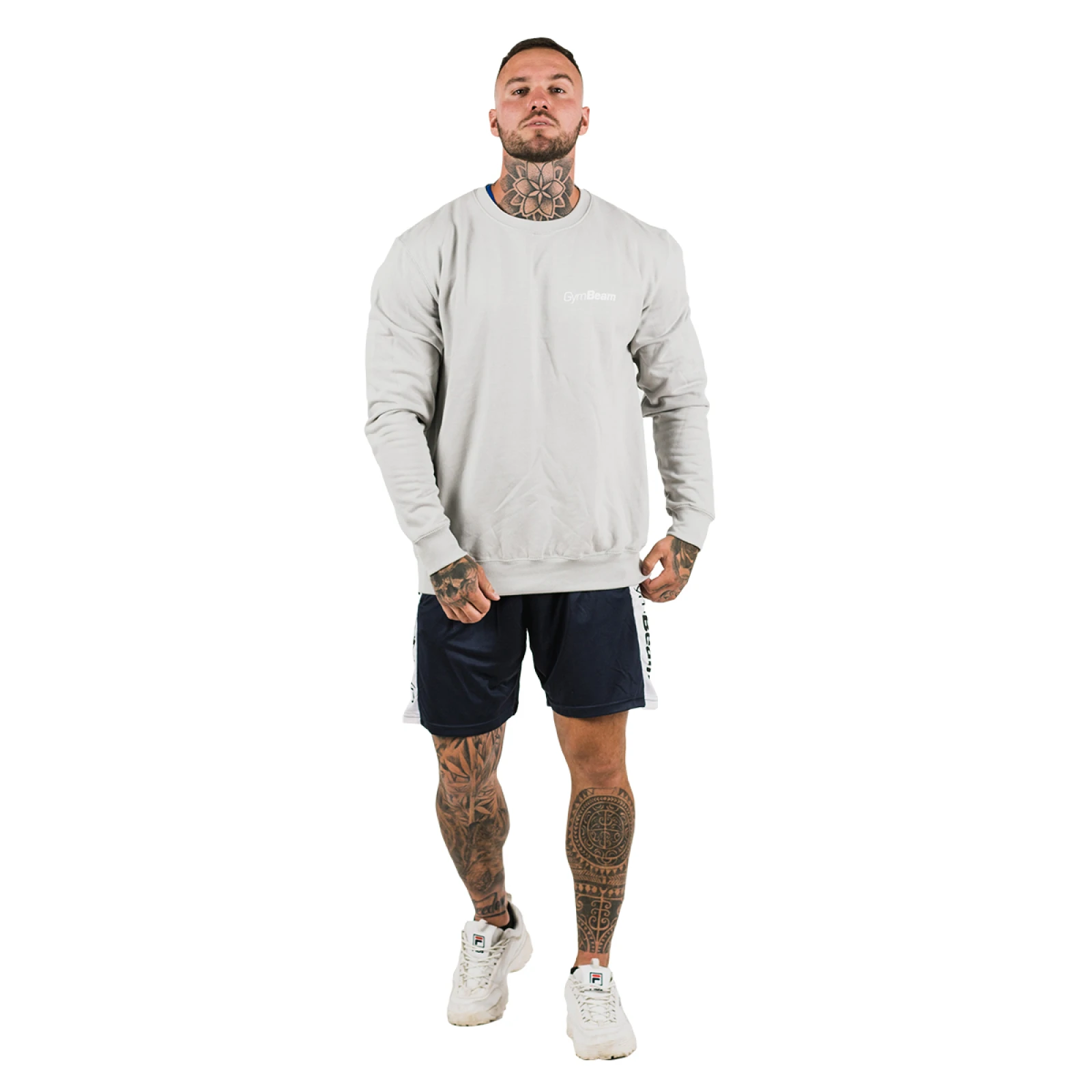 GymBeam Moški pulover PRO Moon Grey - Barva: sivá | Starostna skupina: Odrasli | Teža: 0,47 g | Pakiranje: 36 · záber 6