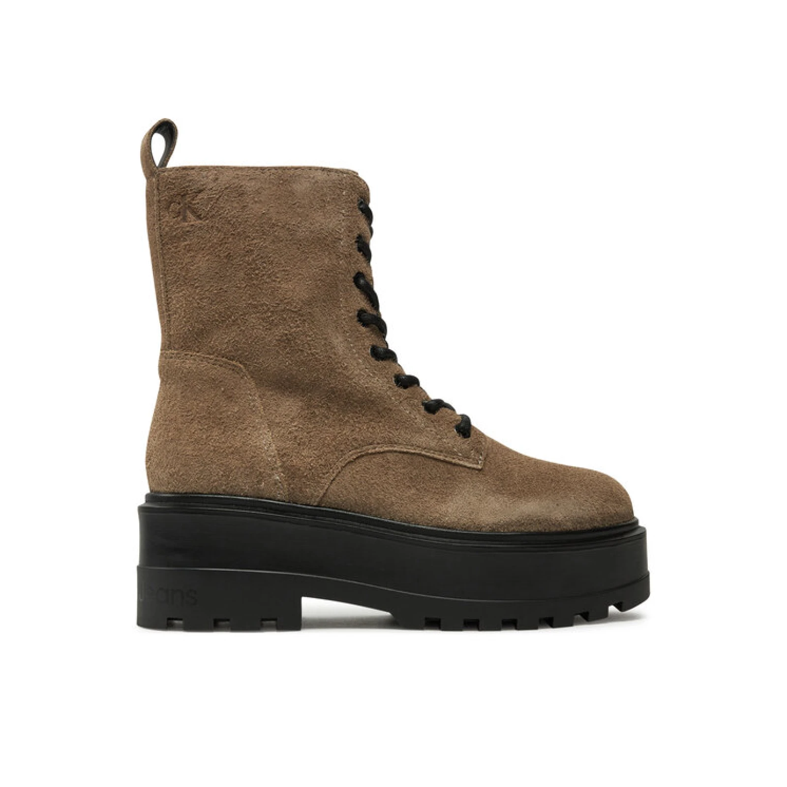 Calvin Klein Jeans Pohodni čevlji Flatform Zip Laceup Mg S YW0YW01554 Rjava - Velikost: 39 | Barva: hnedá | Starostna skupina: Odrasli | Spol: Ženske · záber 2