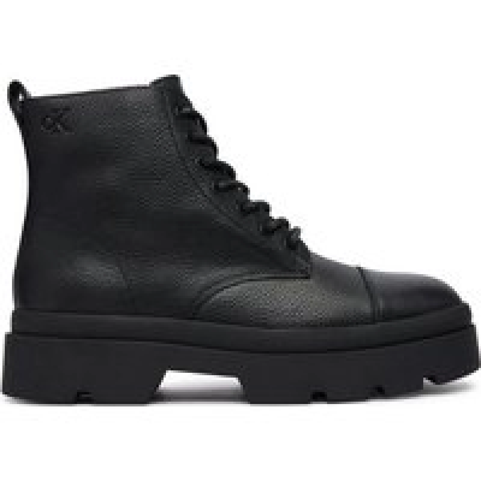 Calvin Klein Pohodni čevlji Lugged Mid Lace Up Tc Tu Lth HM0HM02267 Črna · záber 1