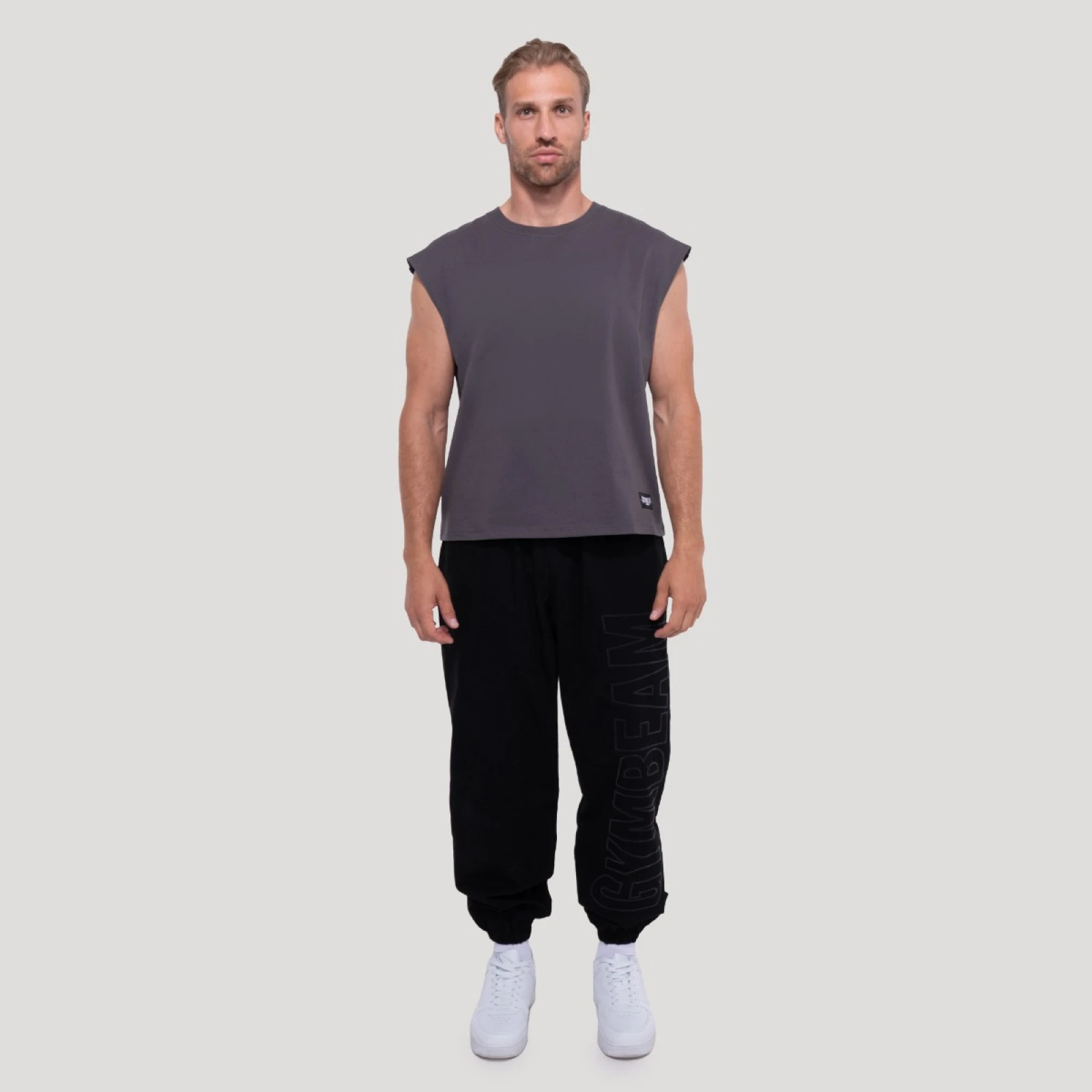 GymBeam Majica brez rokavov Persistence Gray · záber 5