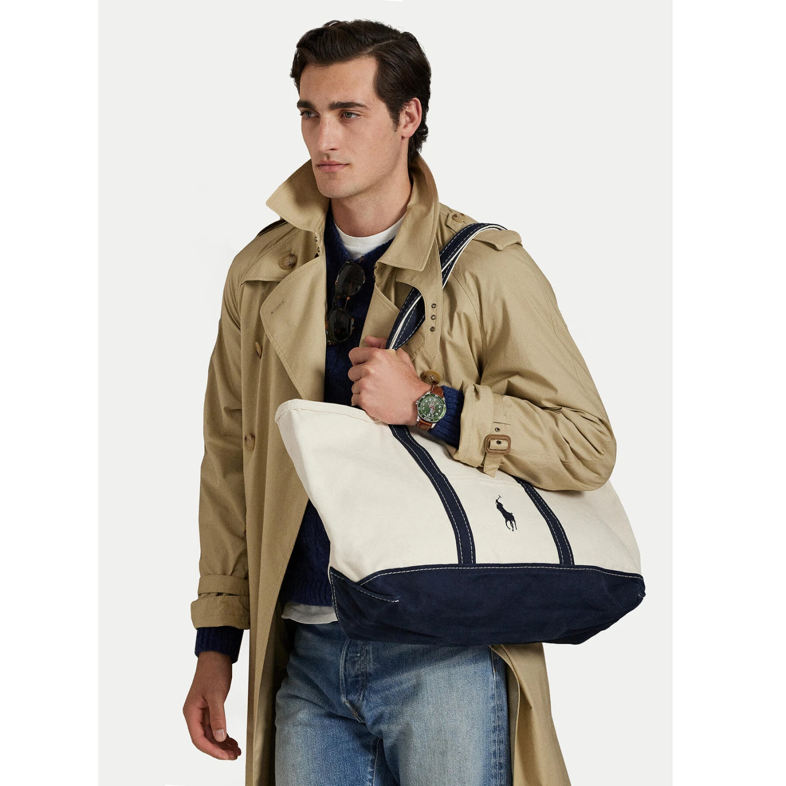 Ročna torba Polo Ralph Lauren 405P02124001 Kremna · záber 2