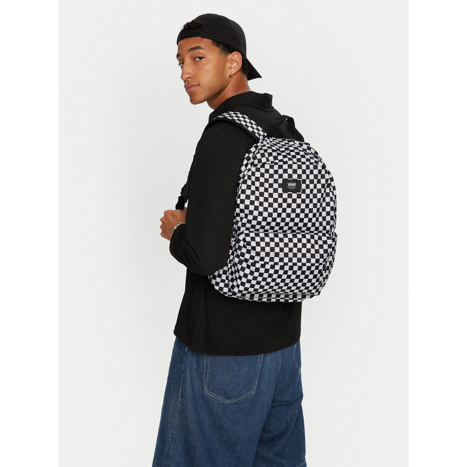 Nahrbtnik Vans Old Skool Check Backpack VN000H4XY281 Črna · záber 2