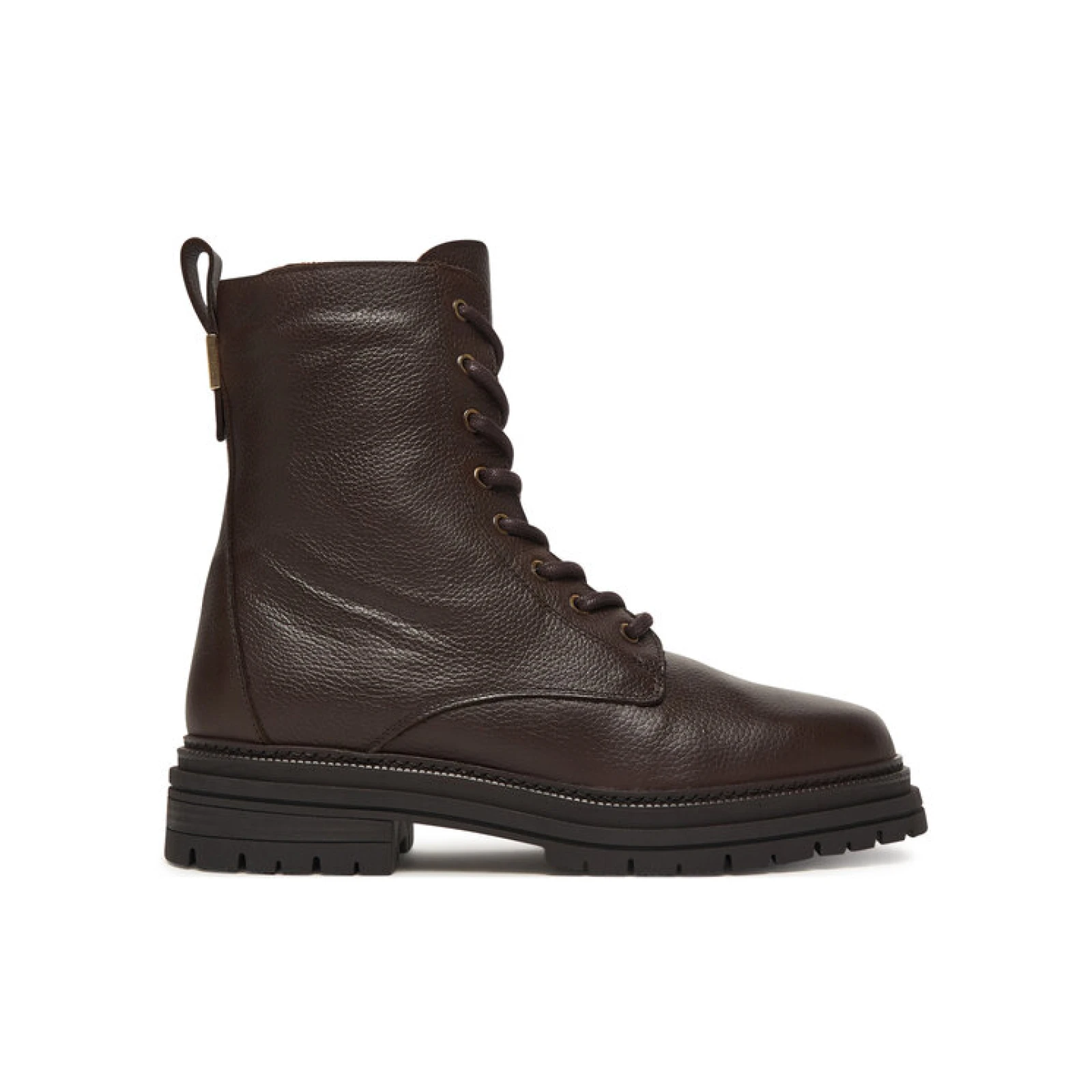 Tommy Hilfiger Pohodni čevlji Th Plaque Pebble Lace Boot Warm FW0FW08767 Rjava · záber 2