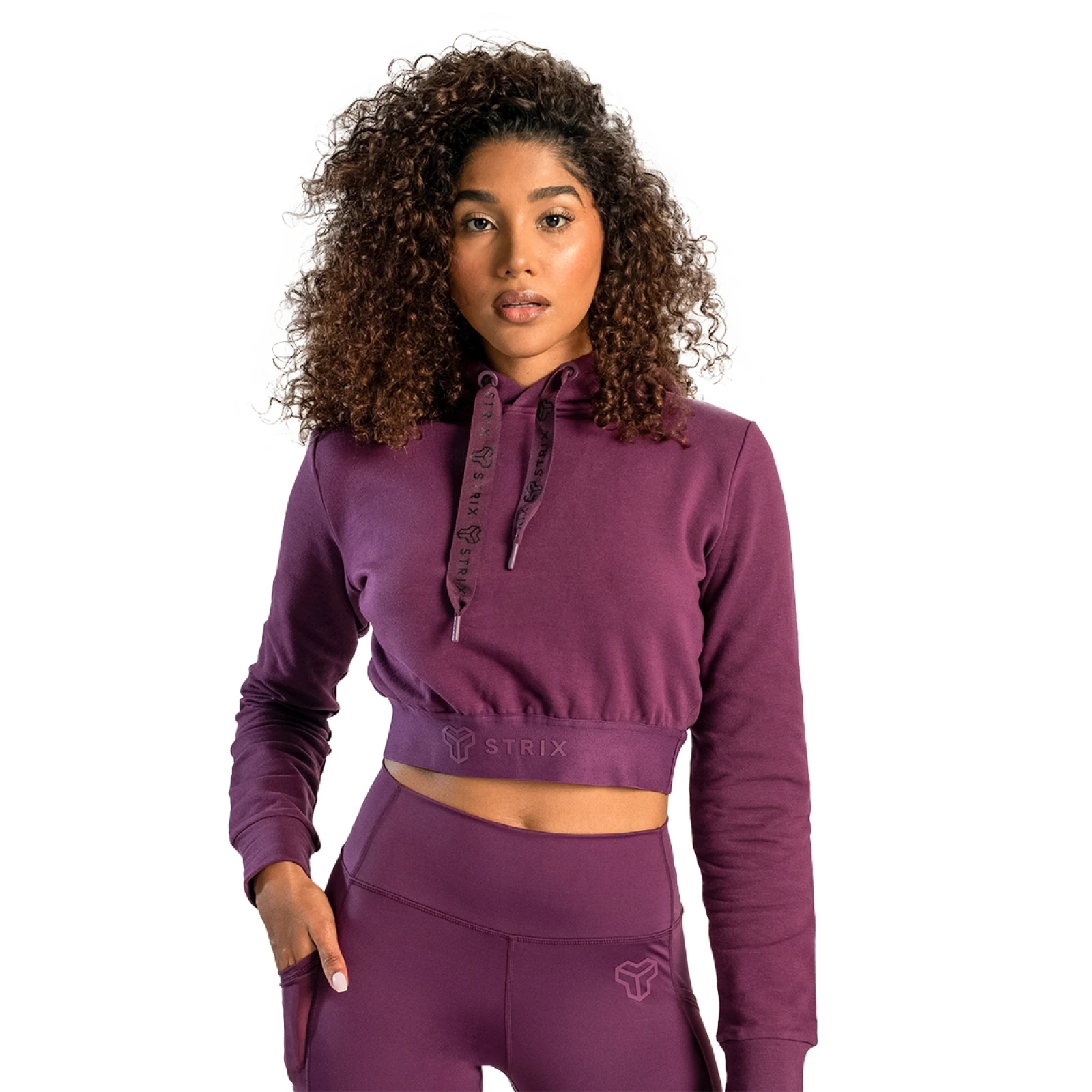 STRIX Kratek pulover s kapuco Essential Plum · záber 6