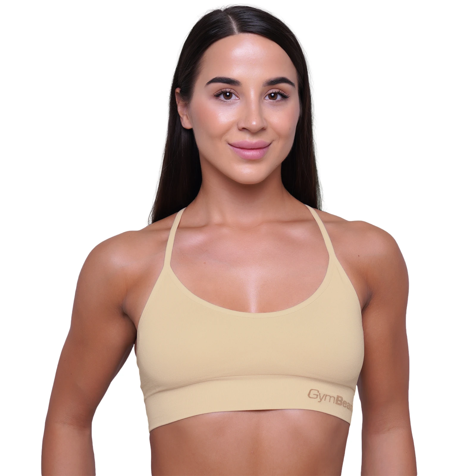 GymBeam Športni nedrček String Nude - Velikost: M | Barva: béžová | Starostna skupina: Odrasli | Teža: 0,07 g · záber 6