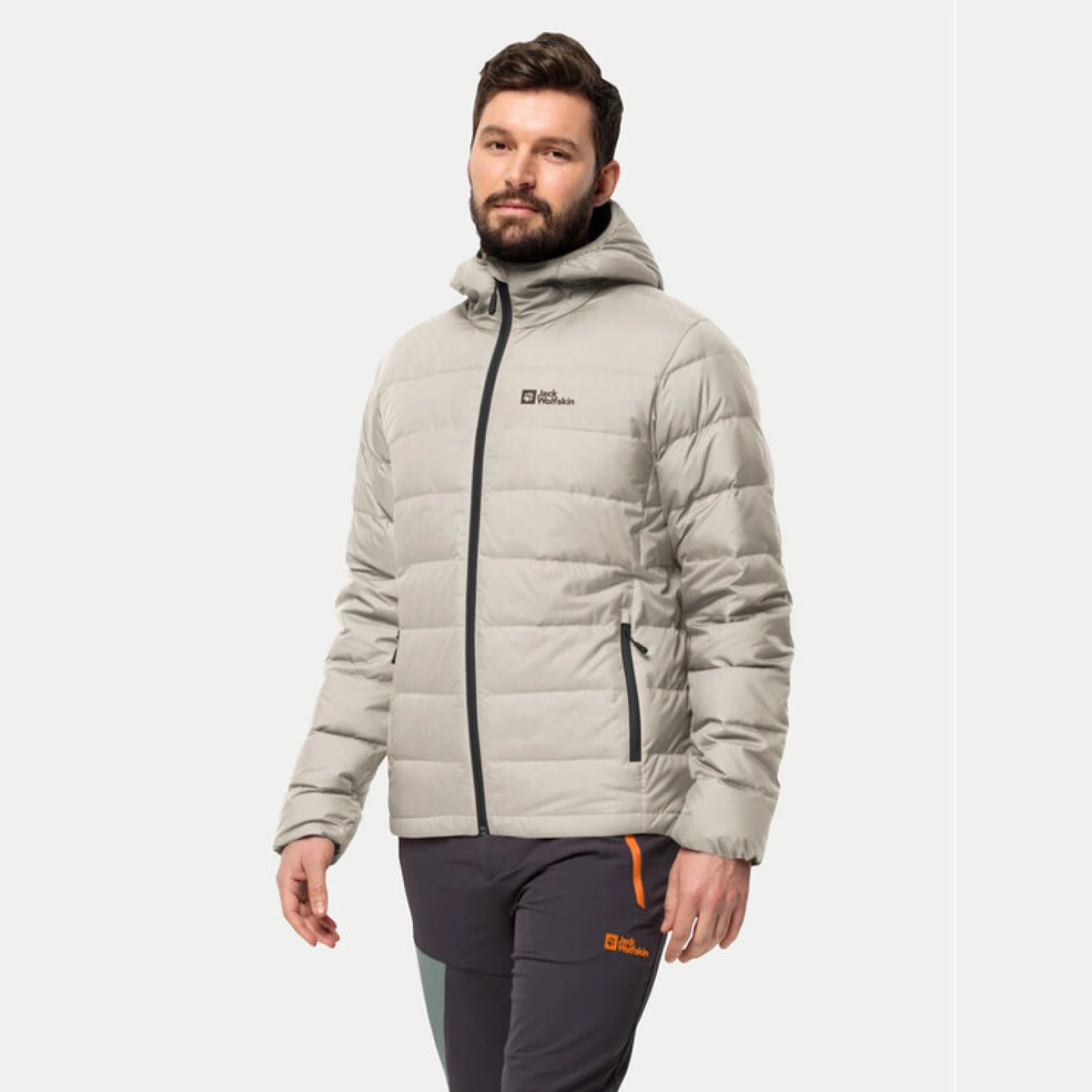Jack Wolfskin Puhovka Ather Down 1207671 Siva Regular Fit · záber 2