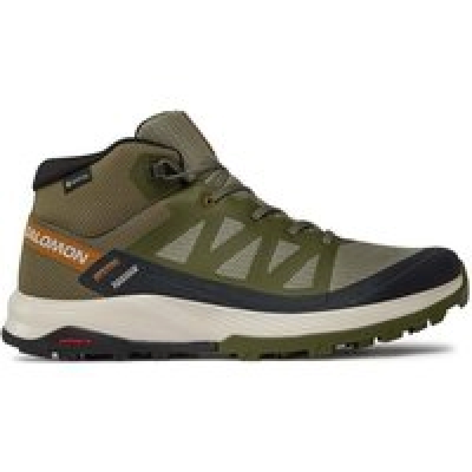 Trekking čevlji Salomon Outrise Mid GORE-TEX L47143600 Khaki · záber 3