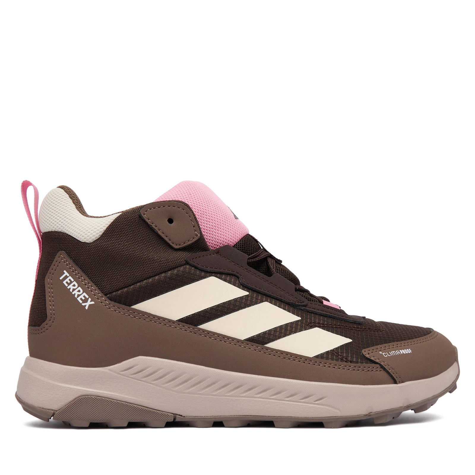 Trekking čevlji adidas Terrex Anylander Mid Climaproof Junior Hiking Shoes KJ2665 Rjava - Velikost: 39 ⅓ | Barva: hnedá | Starostna skupina: Odrasli | Spol: Ženski · záber 2