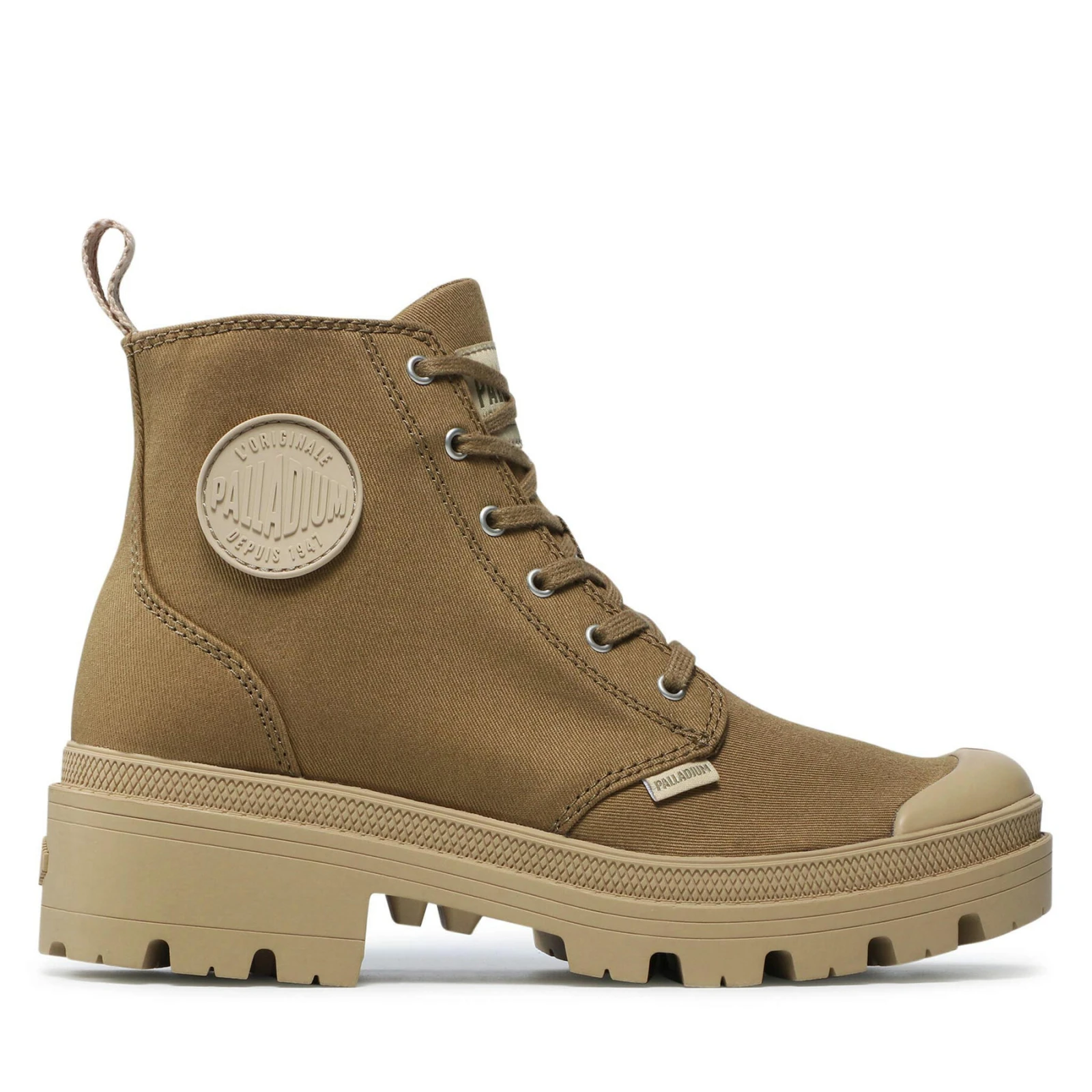 Pohodni čevlji Palladium Pallabase Twill 96907-204-M Zelena · záber 2