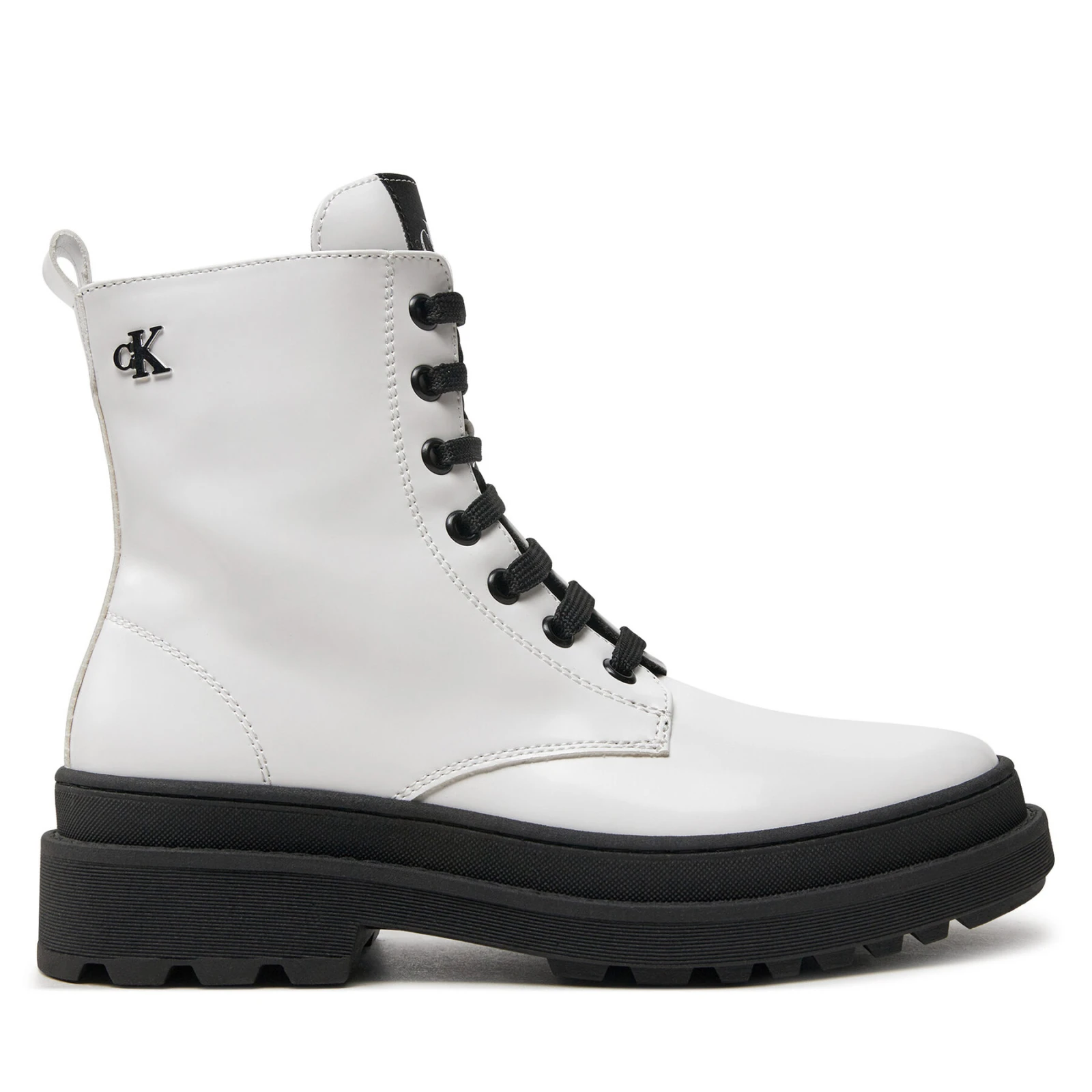 Pohodni čevlji Calvin Klein Jeans Lace-Up Bootie V4A5-81031-1453 S Bela · záber 2