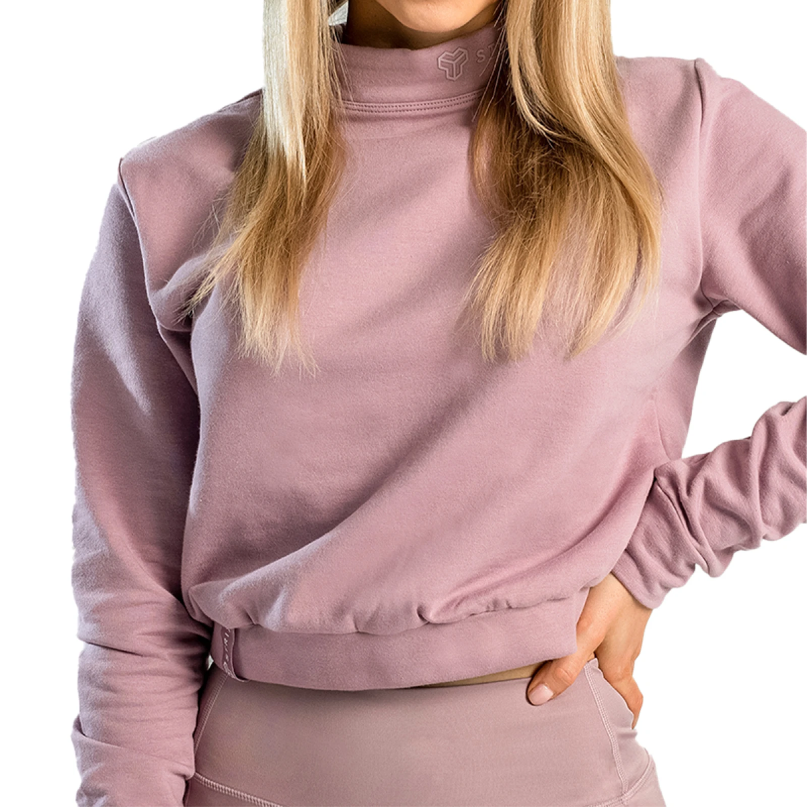 STRIX Ženski pulover Essential High-Neck mauve · záber 6