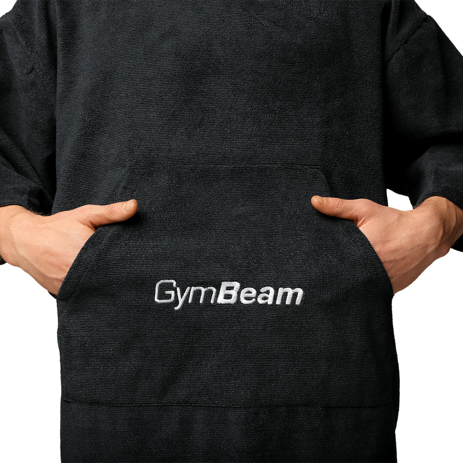 GymBeam Pončo brisača Terry Black · záber 6