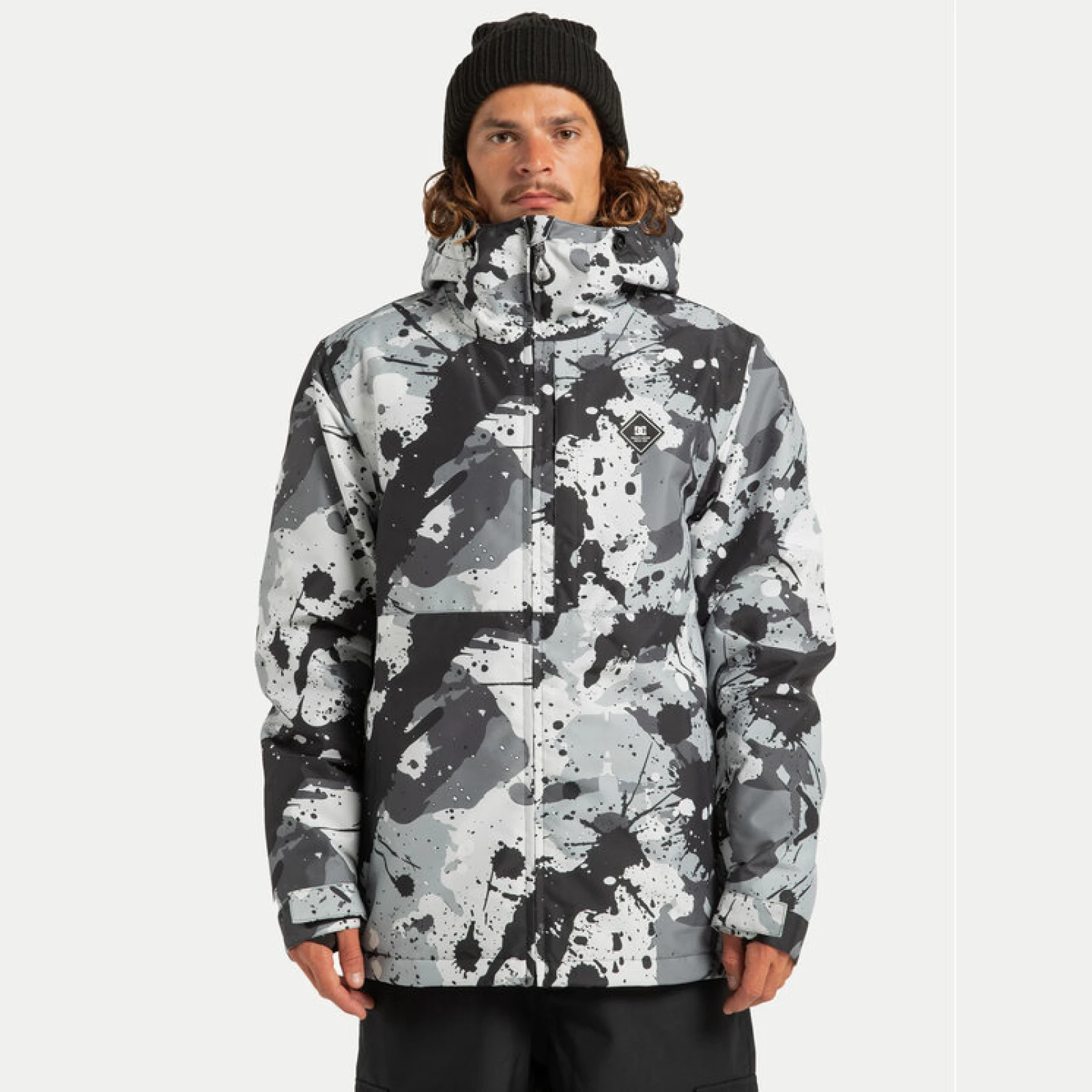 DC Shoes Smučarska jakna Basic Print ADYTJ03097 Siva Regular Fit · záber 2