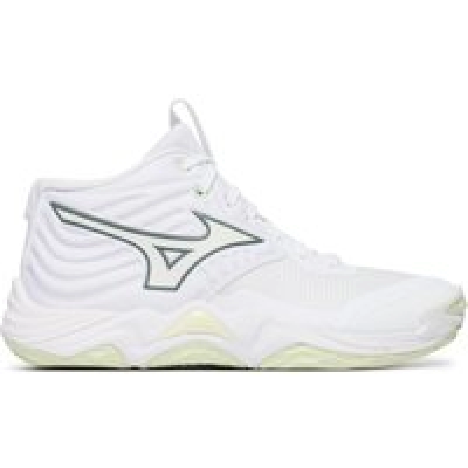 Mizuno Čevlji za športe v zaprtih prostorih Wave Momentum Elite Mid V1GC2517 Bela · záber 3