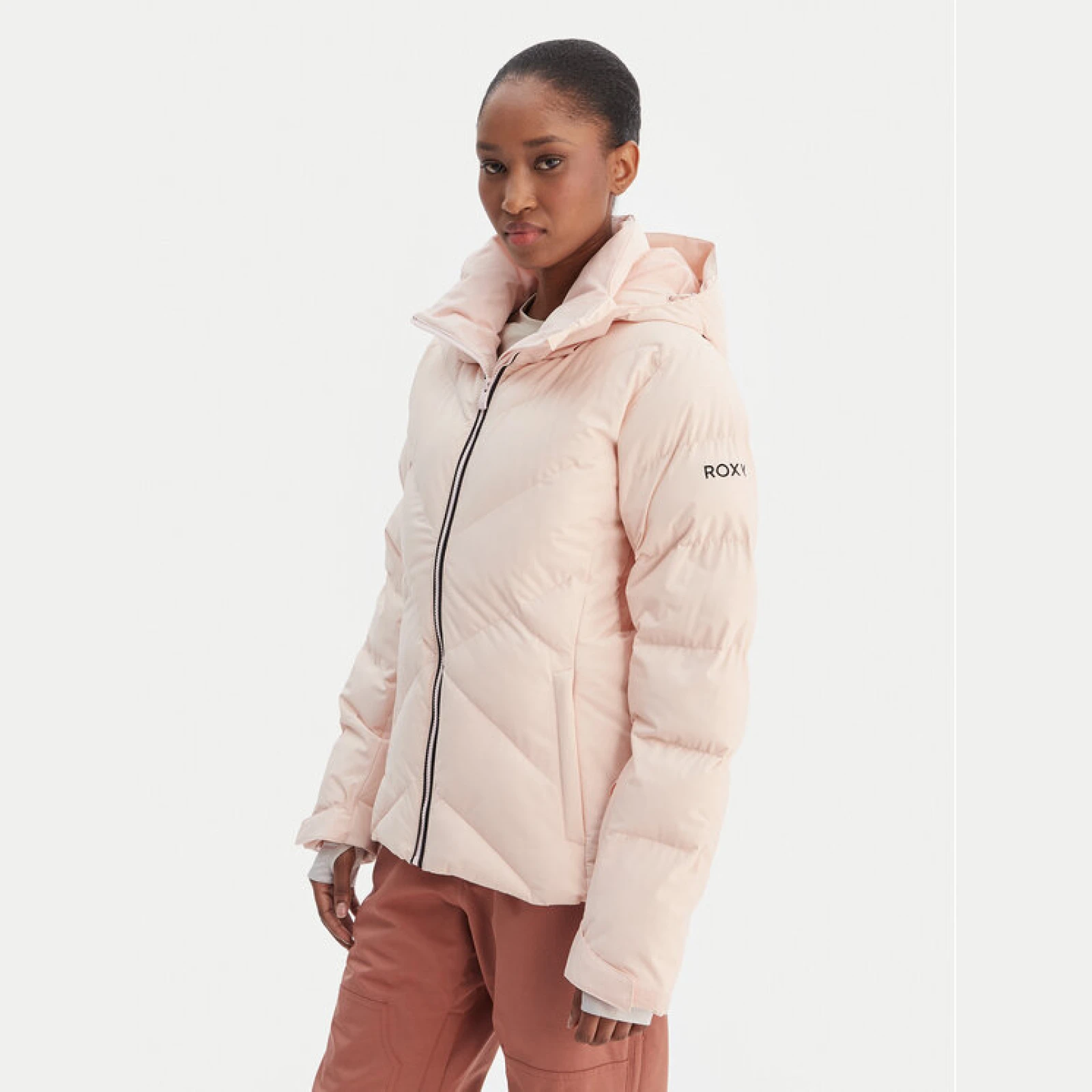 Roxy Smučarska jakna Snowdrift Jk ERJTJ03491 Roza Regular Fit - Velikost: M | Barva: ružová | Starostna skupina: Odrasli | Spol: Ženske · záber 2