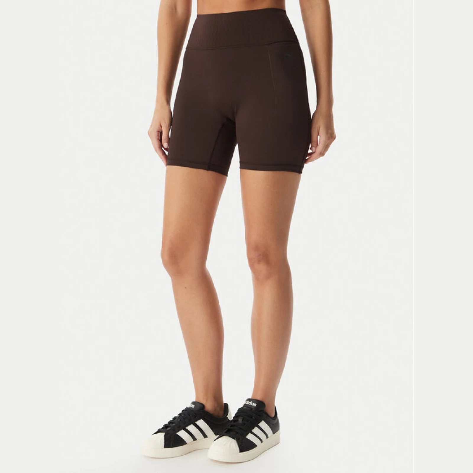 adidas Športne kratke hlače Optime Power KF1043 Rjava Slim Fit - Velikost: L | Barva: hnedá | Starostna skupina: Odrasli | Spol: Ženske · záber 2