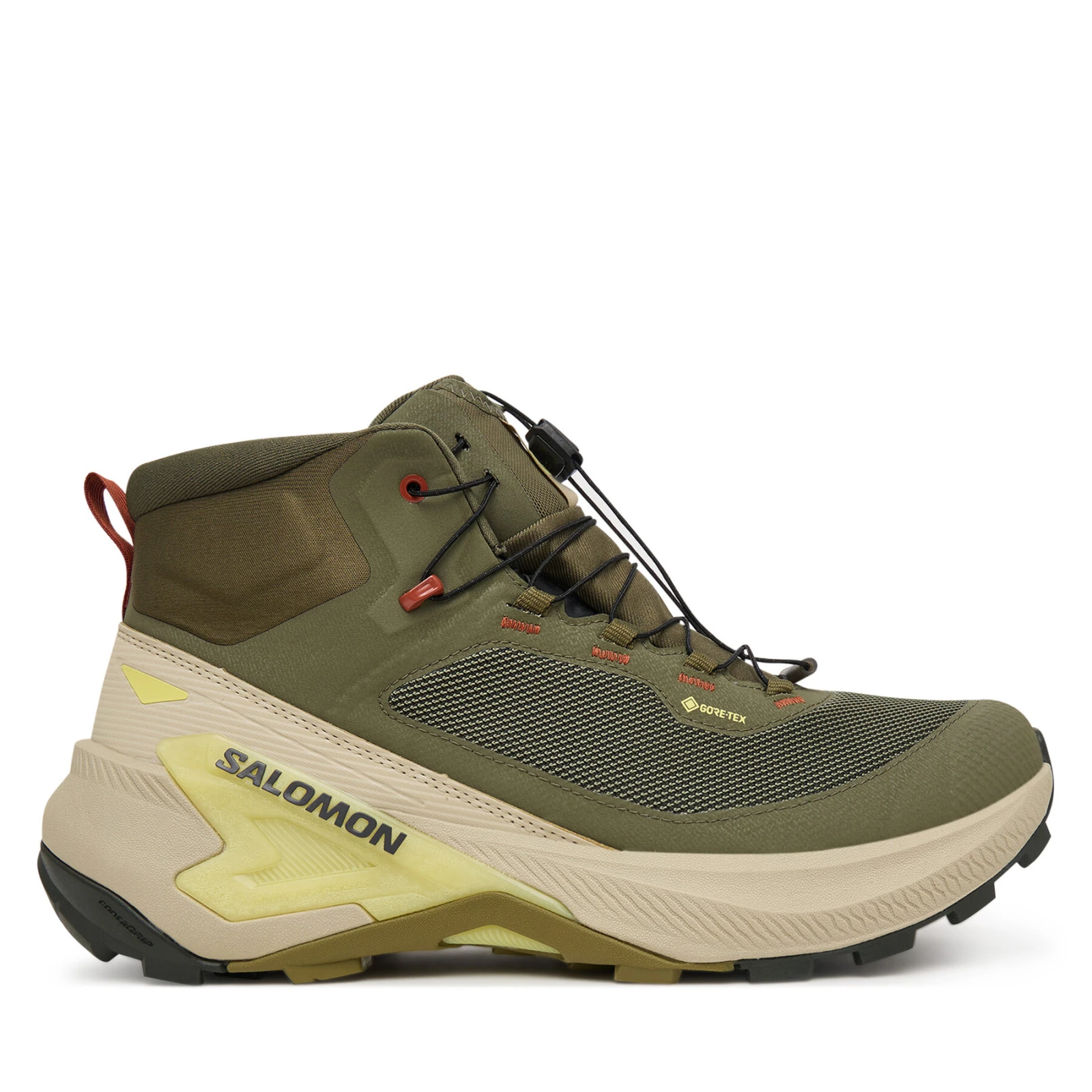 Trekking čevlji Salomon Genesis Mid GTX L45409400 Khaki - Velikost: 48 | Barva: zelená | Starostna skupina: Odrasli | Spol: Moški · záber 2