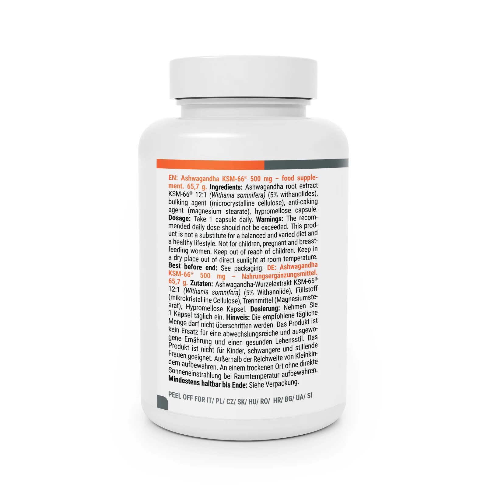 GymBeam Ašvaganda KSM-66® 500 mg - Starostna skupina: Odrasli | Teža pakiranja: 0.5 g | Teža: 0,055 g | Pakiranje: 90 · záber 2