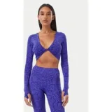 adidas Športna majica Primelift Workout Snake Twist Reversible Long Sleeve T-Shirt KT4022 Vijolična Slim Fit · záber 1