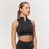 GymBeam Brezšivni športni nedrček Fierce Dark Grey · záber 2