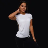 GymBeam Ženska majica s kratkimi rokavi TRN White - Barva: biela | Starostna skupina: Odrasli | Teža: 0,09 g | Pakiranje: 10 · záber 6