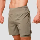 GymBeam Tekaške kratke hlače Pulse 2v1 Vetiver - Velikost: XL | Barva: zelená | Starostna skupina: Odrasli | Teža: 0,23 g | Pakiranje: 70 · záber 6
