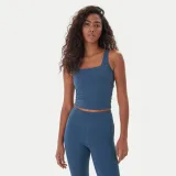 Girlfriend Collective Top Tommy 1045 Mornarsko modra Slim Fit · záber 5