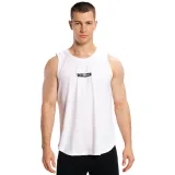 GymBeam Moška majica brez rokavov Combat White - Barva: biela | Starostna skupina: Odrasli | Teža: 0,1835 g | Pakiranje: 100 · záber 6