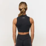 GymBeam Brezšivni športni nedrček Fierce Dark Grey · záber 4