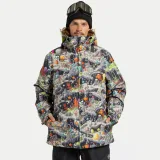 DC Shoes Smučarska jakna Basic Print ADYTJ03097 Siva Regular Fit · záber 5