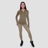 GymBeam Ženski tekaški pulover Pulse 1/2 Zip Vetiver - Velikost: XXL | Barva: zelená | Starostna skupina: Odrasli | Teža: 0,28 g | Pakiranje: 45 · záber 6