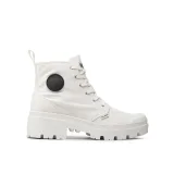 Palladium Pohodni čevlji Pallabase Twill 96907-116-M Bela · záber 2