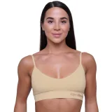 GymBeam Športni nedrček Triangle Nude - Velikost: S | Barva: béžová | Starostna skupina: Odrasli | Teža: 0,07 g · záber 6